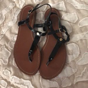 Ralph Lauren black patten sandals